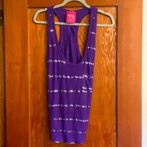 32 Flavors by YFB purple sequin racer back tank top